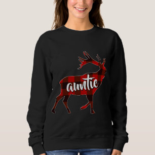 Sudadera Tía roja con cola de búfalo a juego con reno famil