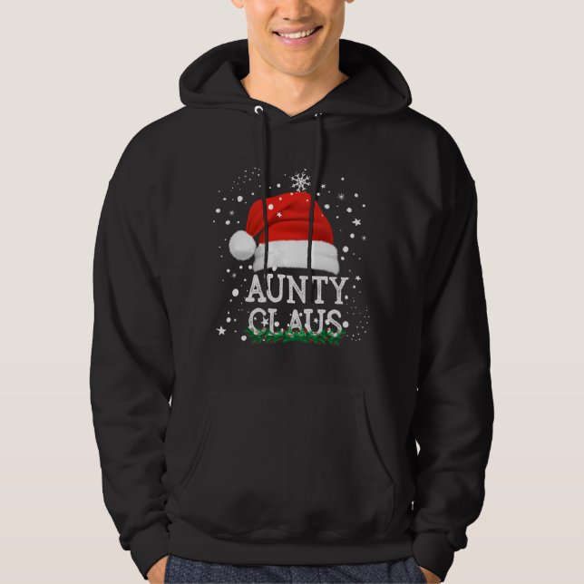 Sudadera Tía Santa Claus Cute Navidades familiares coincide (Anverso)