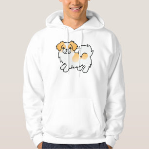 Sudadera Tibetan Spaniel Parti-Color Ciervo Lindo Perro de