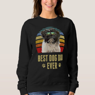 Sudadera Tibetano más Terrier mejor perro papá jamás retro 
