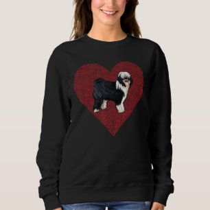 Sudadera Tibetano Terrier Día de San Valentín Perro Amor Fi