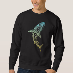 Sudadera Tiburón Creciente Hawaiano Tribal Polinesio Maorí