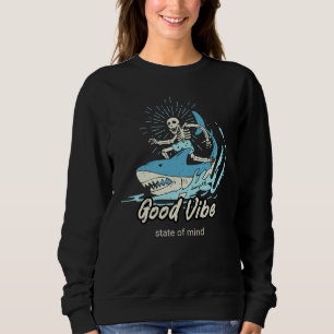 Sudadera Tiburón de surf de esqueleto Buen ambiente de océa