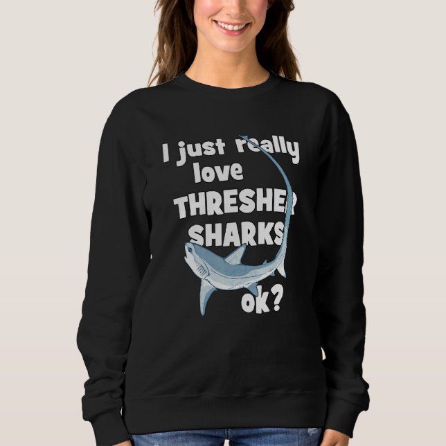Sudadera Tiburón de Thresher Cute (Anverso)