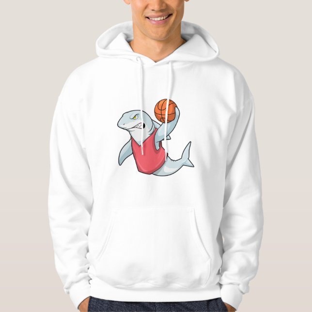Sudadera Tiburón en deportes con baloncesto (Anverso)