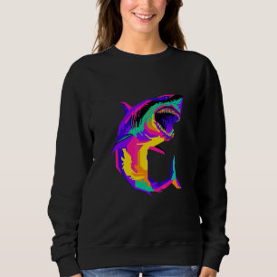 Sudadera Tiburón Estético Pop En Vida Cool Tiburón Fullcol