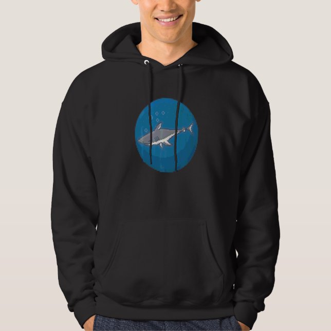 Sudadera Tiburón Pixel Subacuático (Anverso)