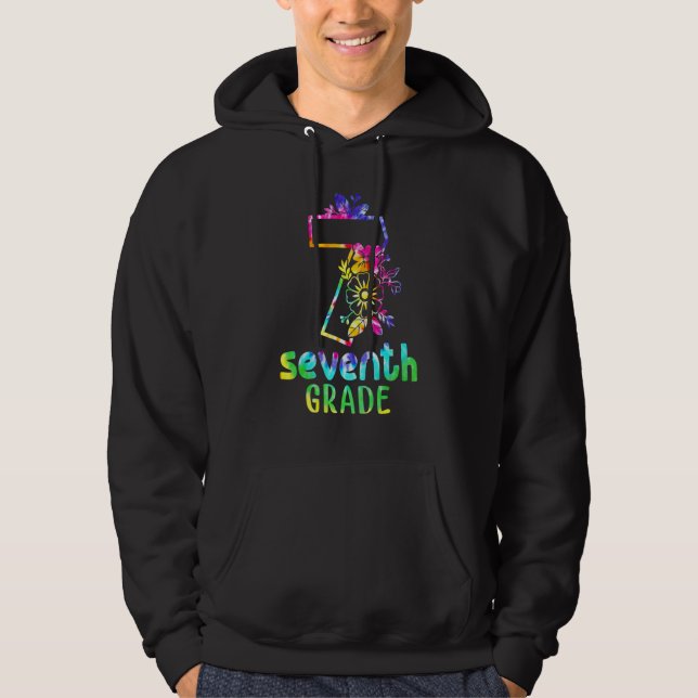 Sudadera Tie Dye 7th Séptimo Grado Regreso A La Escuela Equ (Anverso)