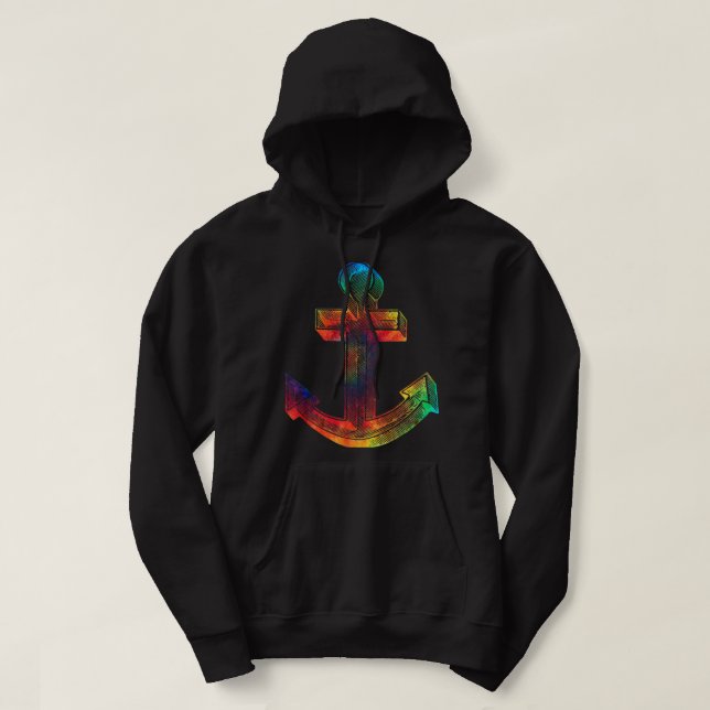 Sudadera Tie Dye Anchor Tie Dyed Sailor Captain Ocean T (Diseño del anverso)