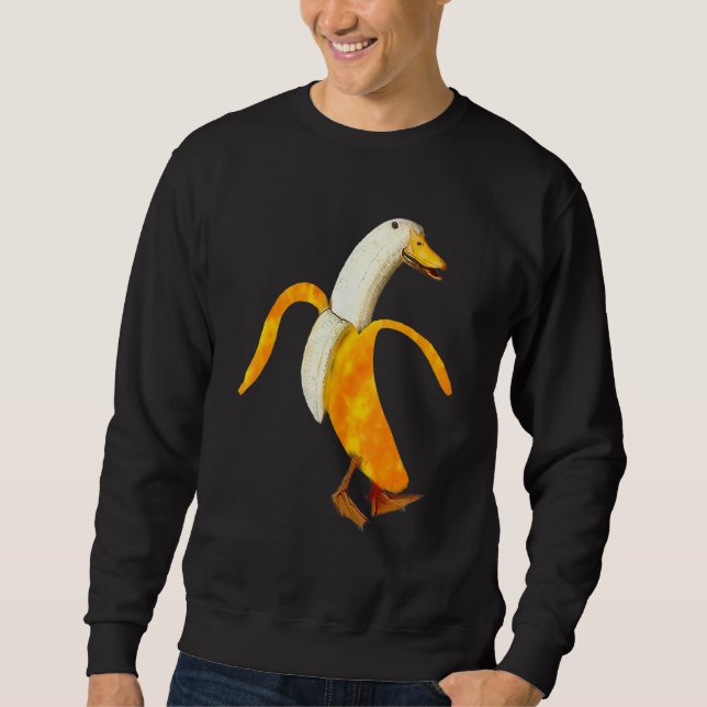 Sudadera Tie Dye Banana Duck World Farm Animal Pun Distress (Anverso)