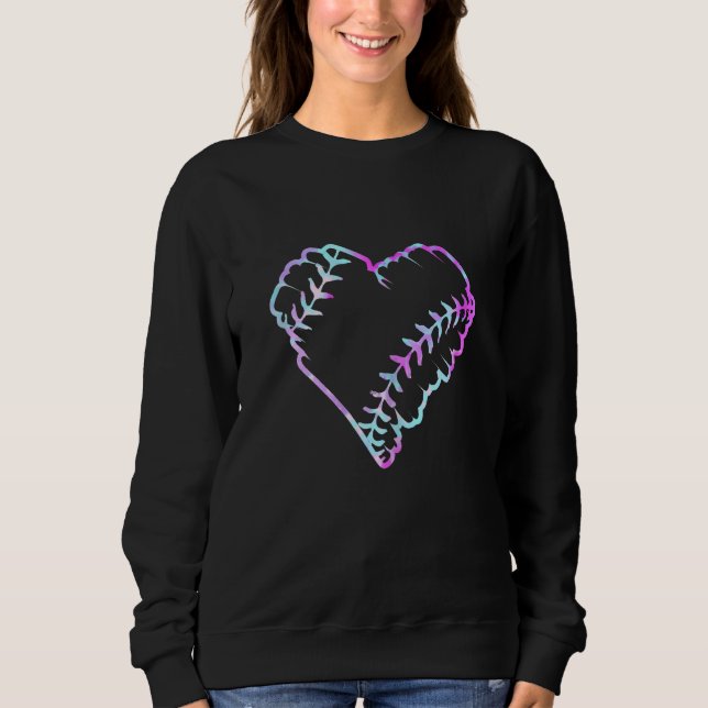 Sudadera Tie Dye Baseball Heart Baseball Fans Baseball (Anverso)