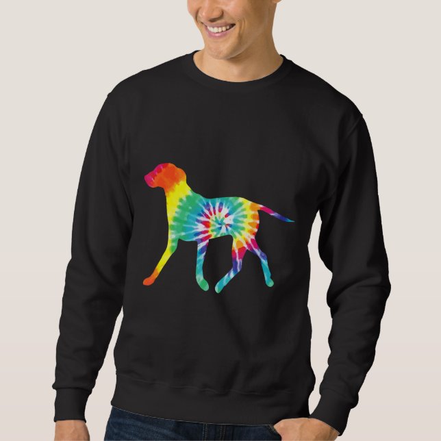 Sudadera Tie Dye Dog Hippie Dalmatia Retro Puppy (Anverso)