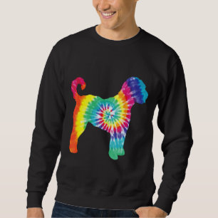 Sudadera Tie Dye Dog Hippie Goldendoodle Retro Puppy