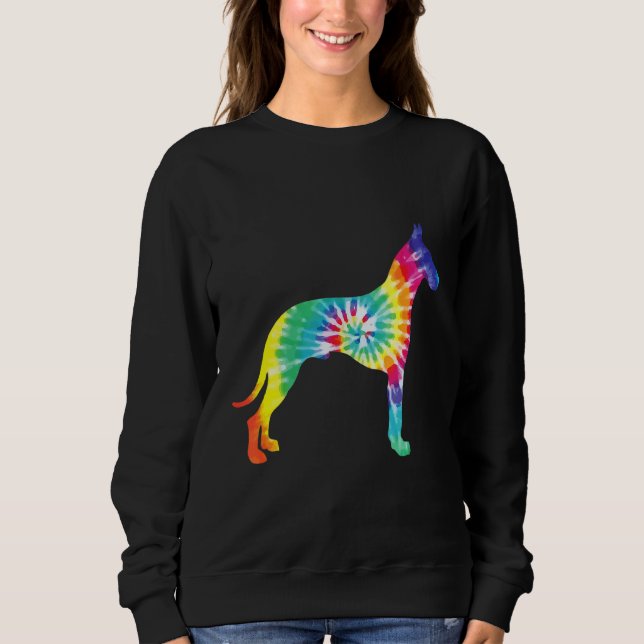 Sudadera Tie Dye Dog Hippie Gran Dane Retro Puppy (Anverso)