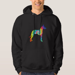 Sudadera Tie Dye Dog Hippie Gran Dane Retro Puppy