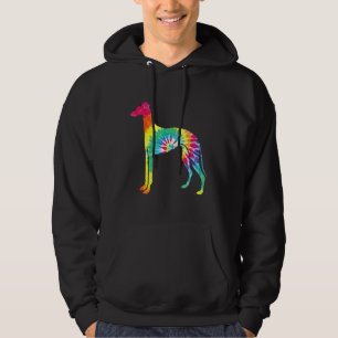 Sudadera Tie Dye Dog Hippie Greyhound Retro Puppy