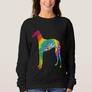 Sudadera Tie Dye Dog Hippie Greyhound Retro Puppy