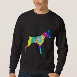 Sudadera Tie Dye Dog Hippie Pinscher Puppy Retro