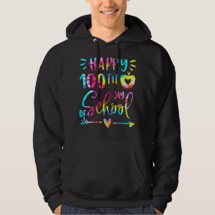 Sudadera Tie Dye Feliz 100° Día del Estudiante Docente Esco
