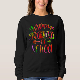 Sudadera Tie Dye Feliz 120º Día De Escuela Maestro Estudian