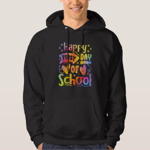 Sudadera Tie Dye Feliz Primer Día De Escuela Maestro Niño E