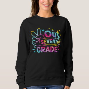 Sudadera Tie Dye Feliz Último Día De Escuela Paz Fuera Sépt