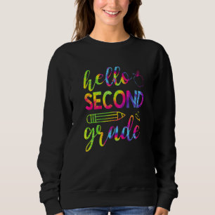 Sudadera Tie Dye Hello Maestra De Segundo Grado De Vuelta A