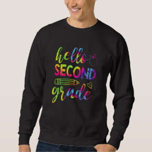 Sudadera Tie Dye Hello Maestra De Segundo Grado De Vuelta A