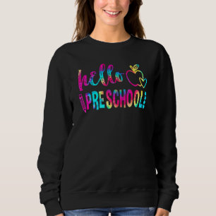 Sudadera Tie Dye Hello Preescolar De Vuelta Al Maestra Esco