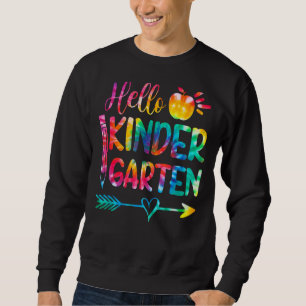 Sudadera Tie Dye Hello Profesor De Jardines De Niños Primer