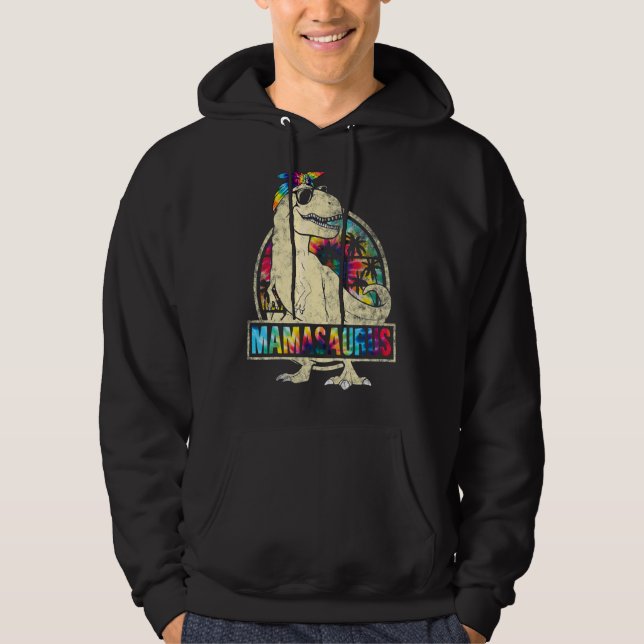 Sudadera Tie Dye Mamasaurus Dinosaur Rex Mama Mamá (Anverso)