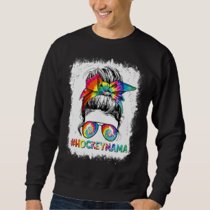 Sudadera Tie Dye Messy Bun Hockey Mama Sport Happy Mothers
