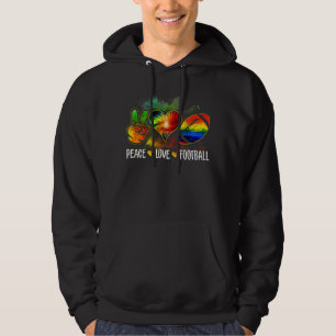 Sudadera Tie Dye Peace Love Football Football Leover Game