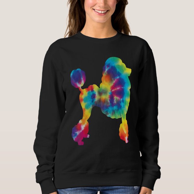 Sudadera Tie Dye Poodle  Canine Dog  Pet Trainer Breeder (Anverso)