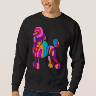 Sudadera Tie Dye Psychedelle Poodle Puppy Dog Rainbow Tripp