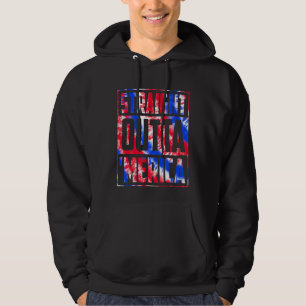 Sudadera Tie Dye Straight Fuera De La Bandera Estadounidens