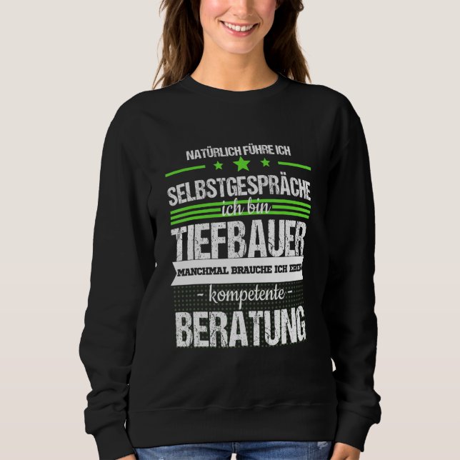 Sudadera Tiefbauer Sitio De Construcción Digger Driver Prof (Anverso)
