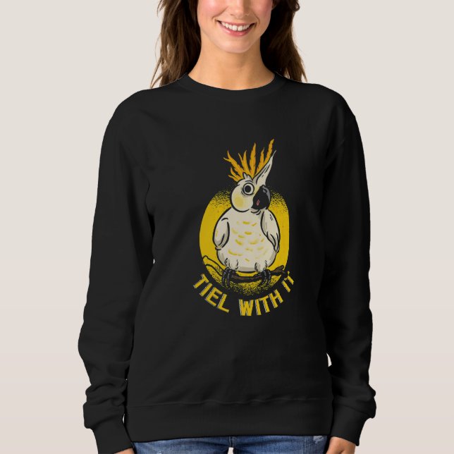 Sudadera Tiel Con El Loro De Aves Cockatiel (Anverso)