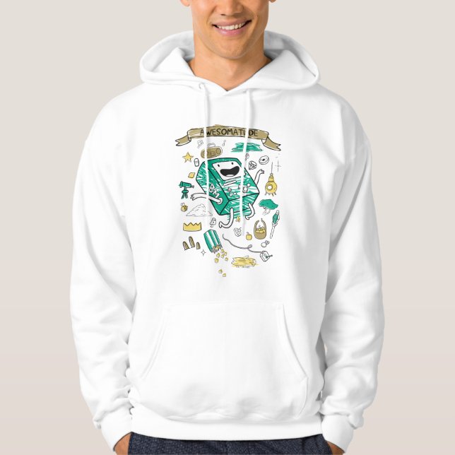 Sudadera Tiempo de aventura | "Awesomatude" BMO Sketch (Anverso)