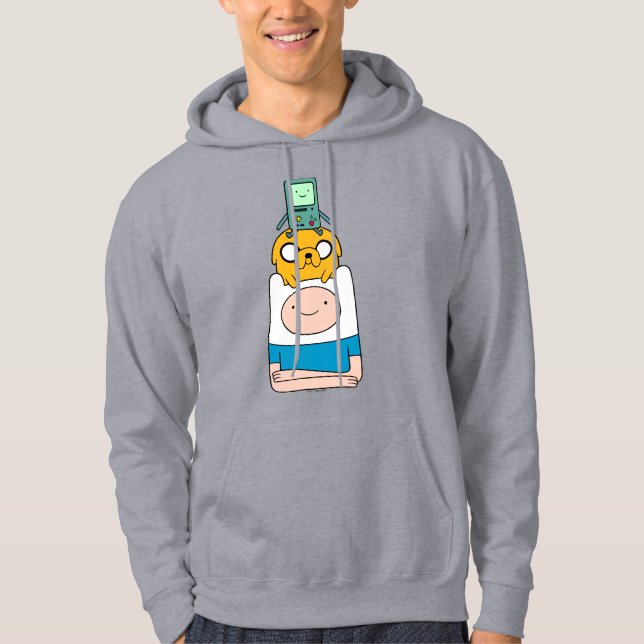 Sudadera Tiempo de aventura | BMO, Jake y Finn (Anverso)