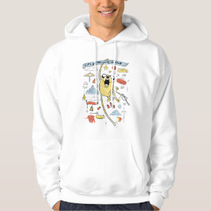 Sudadera Tiempo de aventura Jake Sketch, "Fiesta"