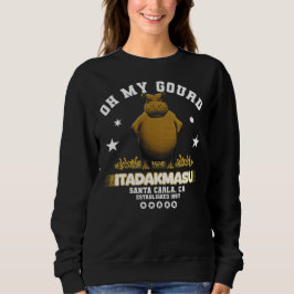 Sudadera Tiempo de comer hipopótamo marrón diciendo Itadakm