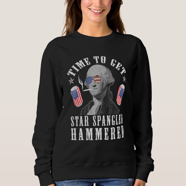Sudadera Tiempo De Conseguir Que Star Spangled Hammered 4 D (Anverso)