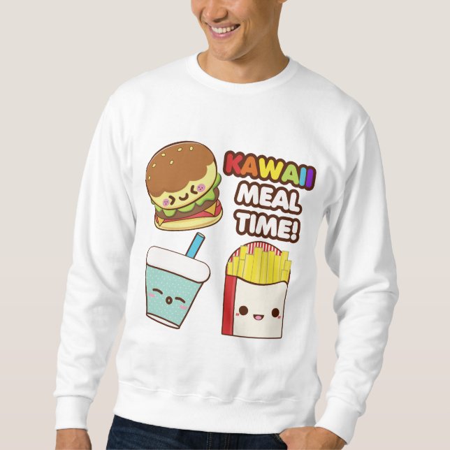 Sudadera Tiempo de la comida de Kawaii (Anverso)