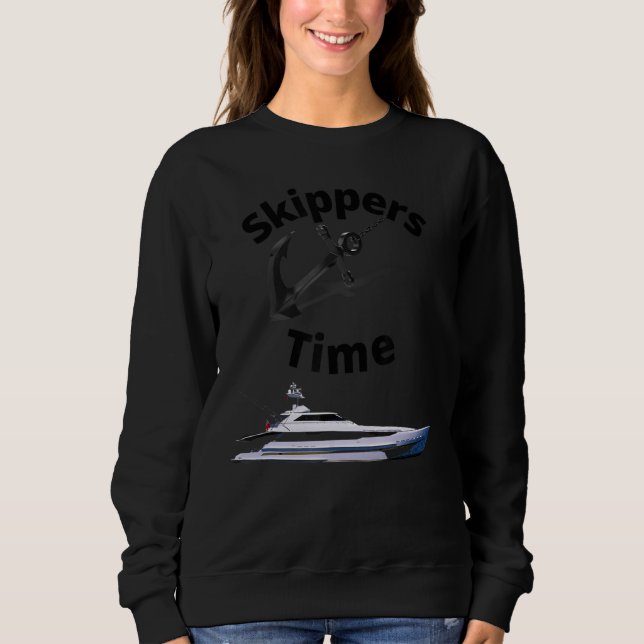 Sudadera Tiempo de los esquiadores Capitán Navío Ancla Patr (Anverso)
