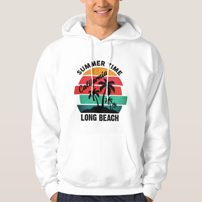 Sudadera Tiempo de verano, larga playa de California (Anverso)