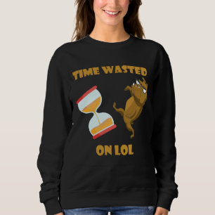 Sudadera Tiempo Desperdiciado En Lol Funny Dog French Balld