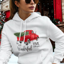 Tiempo más Maravilloso Camión Rojo Árbol de Navida