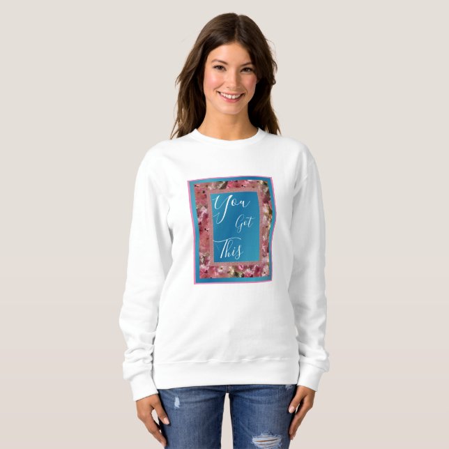 Sudadera Tienes Inspirador Este Flástico De Primavera Rosa (Anverso completo)