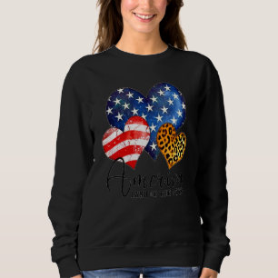 Sudadera Tierra Americana Del Corazón Libre De La Vintage E